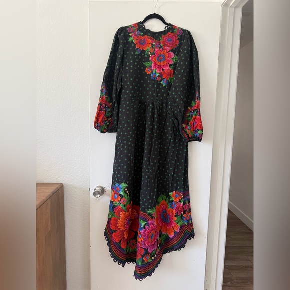 FARM Rio Black Floral Maxi Dress - Picture 9 of 11